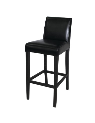Tabouret de bar haut Bolero noir - Simili cuir élégant