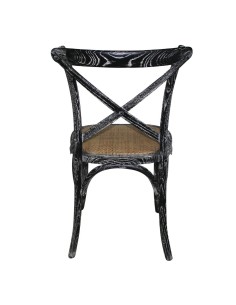 Chaises Bolero en bois noir patiné - lot de 2 2