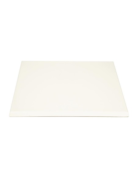 Plateau carré Bolero blanc cassé 700 mm - Résistant et hygiénique