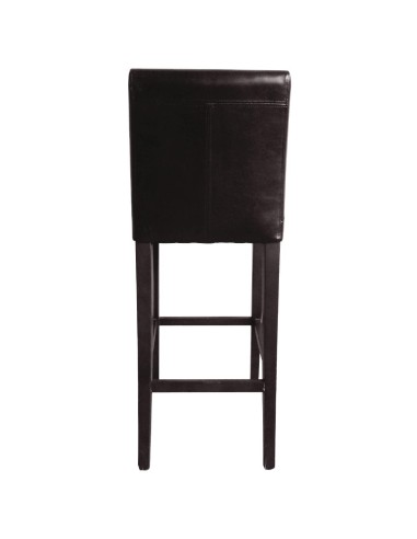 Tabouret de bar haut Bolero en simili cuir marron foncé
