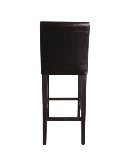 Tabouret de bar haut Bolero en simili cuir marron foncé