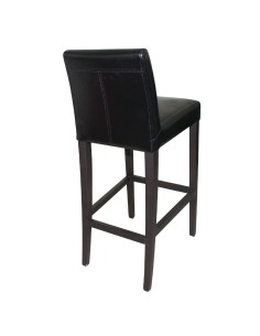 Tabouret de bar haut Bolero noir - Simili cuir élégant 2