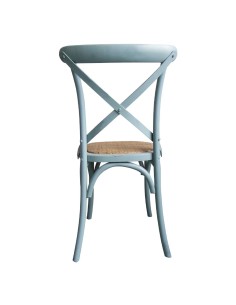 Chaises Bolero bleu antique en bois et métal - Lot de 2 2