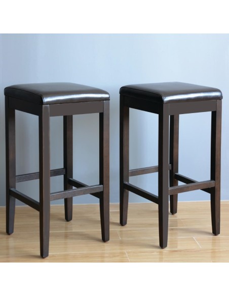 Tabourets bar haut Bolero noir - lot de 2