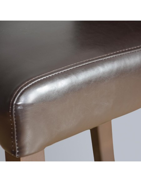 Tabouret de bar haut Bolero noir - Simili cuir élégant