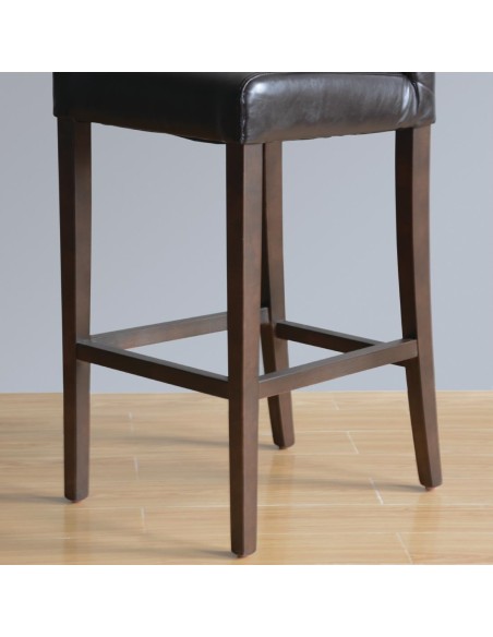 Tabouret de bar haut Bolero noir - Simili cuir élégant