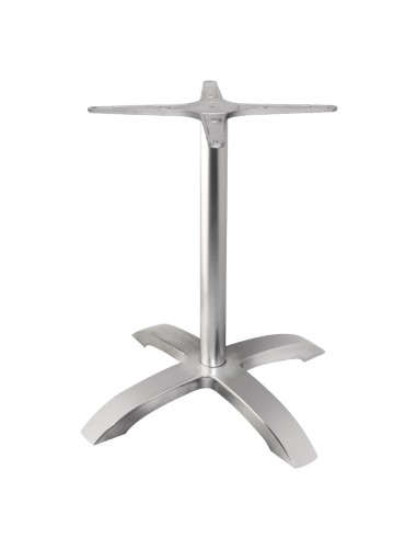 Pied de table 4 branches Bolero aluminium brossé - 680x660mm