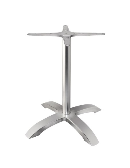 Pied de table 4 branches Bolero aluminium brossé - 680x660mm