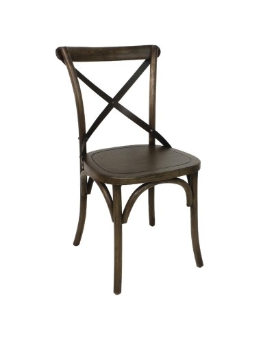 Chaises noyer Bolero - lot de 2, style industriel