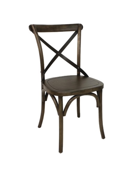 Chaises noyer Bolero - lot de 2, style industriel