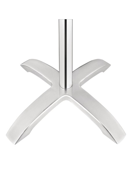 Pied de table 4 branches Bolero aluminium brossé - 680x660mm