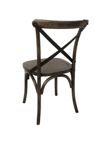 Chaises noyer Bolero - lot de 2, style industriel