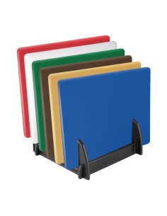 Petit support plastique pour planches à découper Hygiplas - 6 fentes 14mm 2