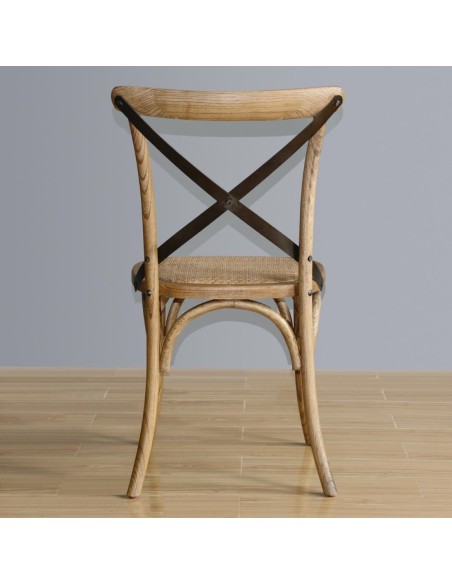 Chaises Bolero en bois patiné - Lot de 2, style industriel