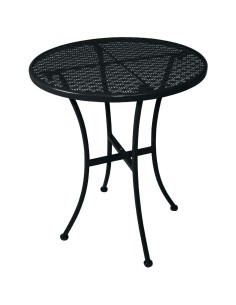 Table bistro ronde Bolero noir 600 mm - acier ajouré