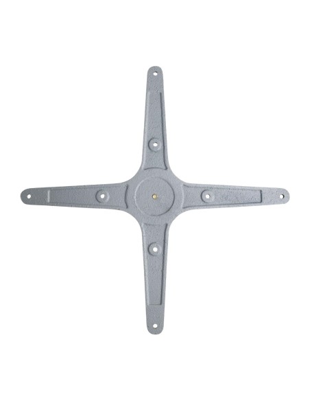 Pied de table 4 branches Bolero aluminium brossé - 680x660mm