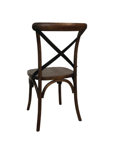 Chaises noyer Bolero - lot de 2, style industriel