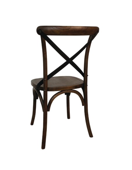 Chaises noyer Bolero - lot de 2, style industriel