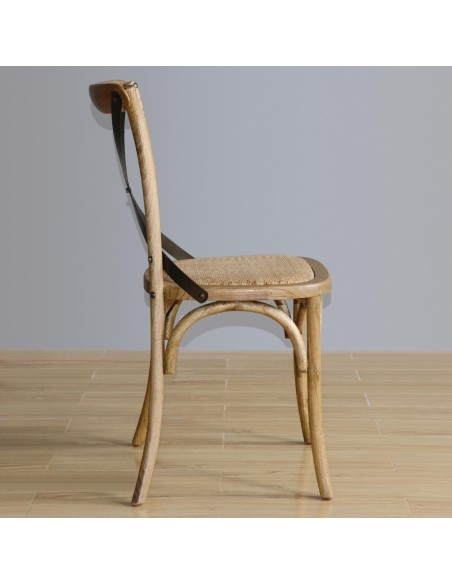 Chaises Bolero en bois patiné - Lot de 2, style industriel