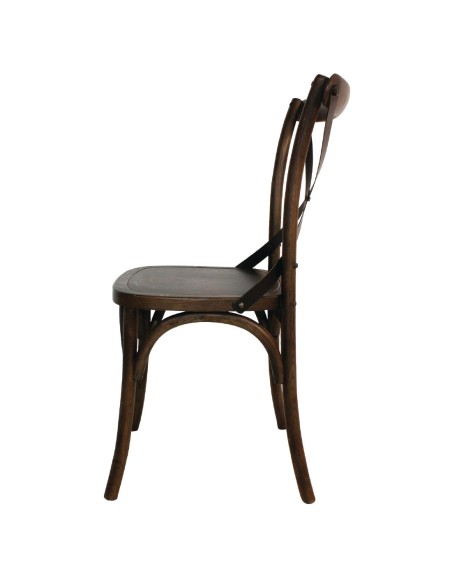 Chaises noyer Bolero - lot de 2, style industriel