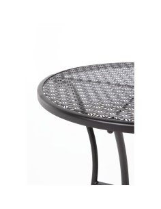 Table bistro ronde Bolero noir 600 mm - acier ajouré 2