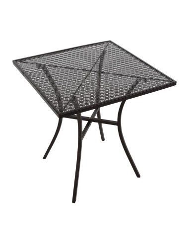Table bistro carrée Bolero noire 700mm - légère et robuste