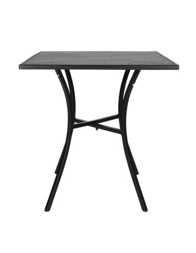 Table bistro carrée Bolero noire 700mm - légère et robuste