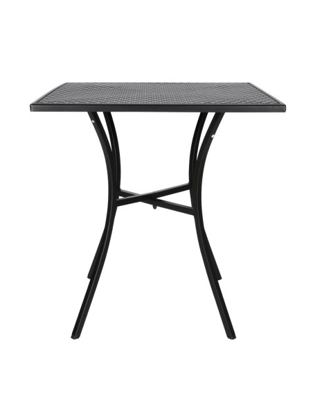Table bistro carrée Bolero noire 700mm - légère et robuste