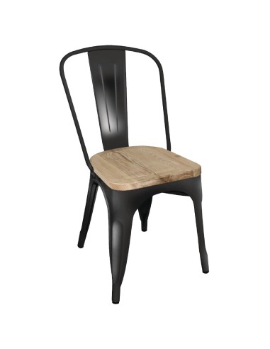 Chaise Bolero Bistro noir - lot de 4