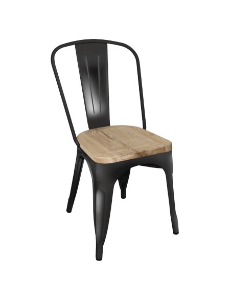 Chaise Bolero Bistro noir - lot de 4
