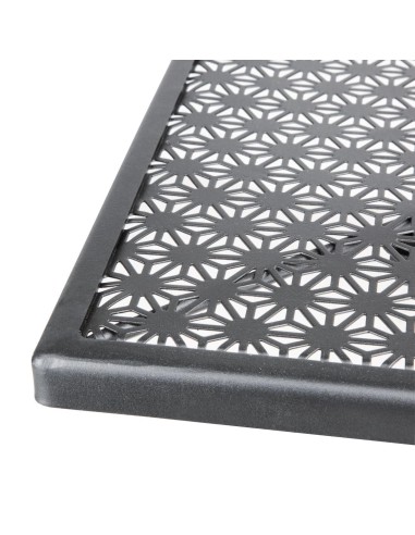 Table bistro carrée Bolero noire 700mm - légère et robuste