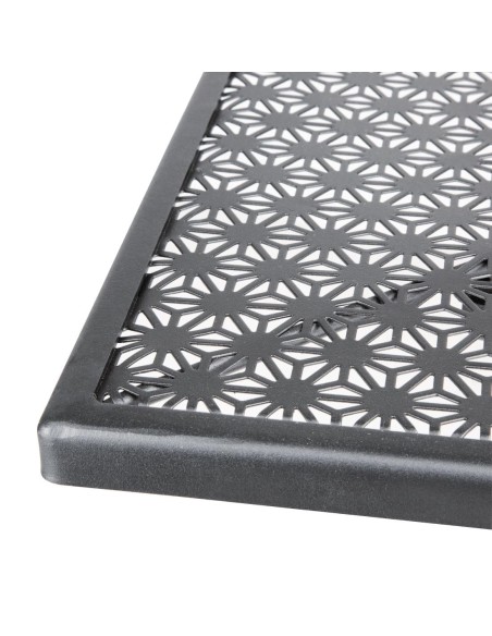 Table bistro carrée Bolero noire 700mm - légère et robuste