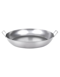 Poêle à paëlla en acier carbone Vogue 508 mm - 12,8 L