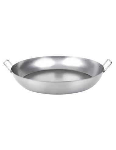 Poêle à paëlla en acier carbone Vogue 508 mm - 12,8 L