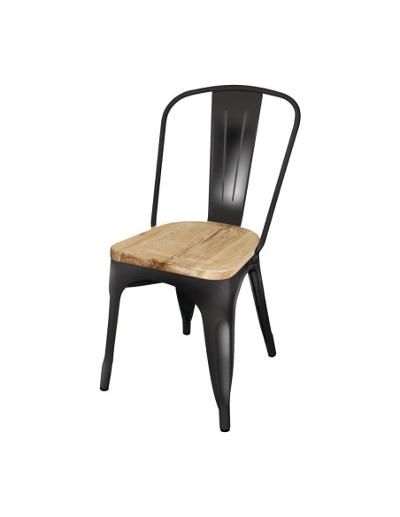 Chaise Bolero Bistro noir - lot de 4