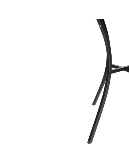 Table bistro carrée Bolero noire 700mm - légère et robuste