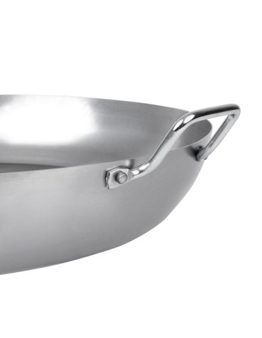 Poêle à paëlla en acier carbone Vogue 508 mm - 12,8 L