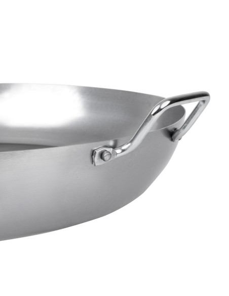 Poêle à paëlla en acier carbone Vogue 508 mm - 12,8 L