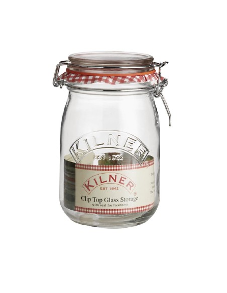 Bocal à conserve Kilner 1L - Clip métallique et joint hermétique