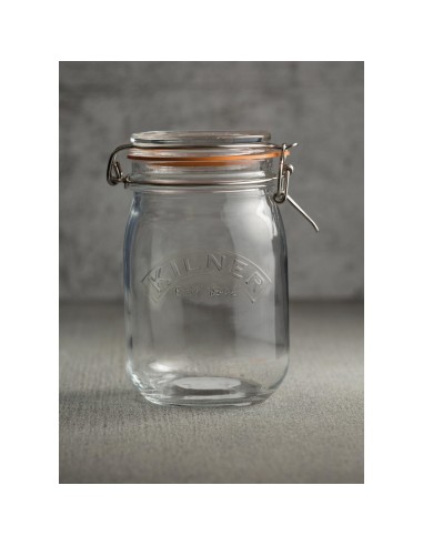 Bocal à conserve Kilner 1L - Clip métallique et joint hermétique