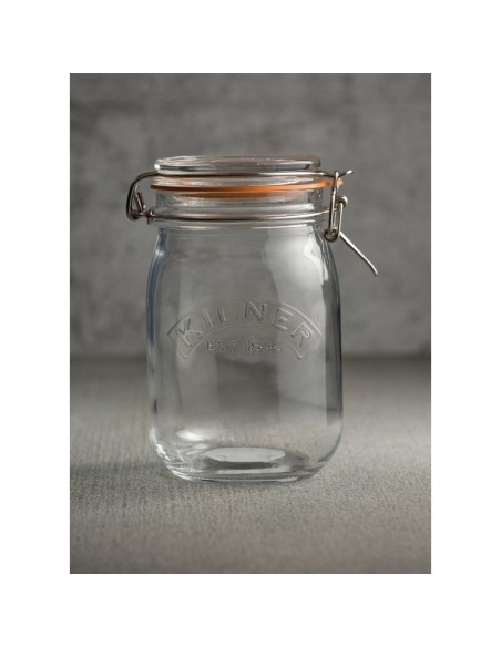 Bocal à conserve Kilner 1L - Clip métallique et joint hermétique