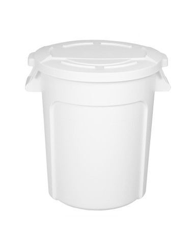 Conteneur rond Vogue 76L blanc - Polypropylène sans BPA