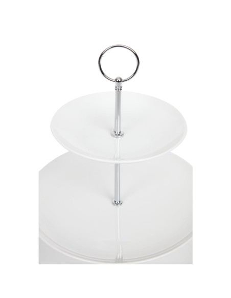 Présentoir à gâteaux 3 niveaux Olympia - Porcelaine blanche
