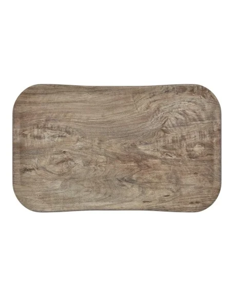 Plateau rectangulaire polyester aspect bois Cambro Century 32x53cm chêne clair
