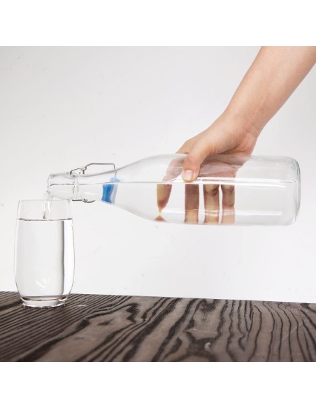 Bouteille d'eau en verre Olympia 1L - Lot de 6