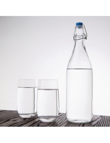 Bouteille d'eau en verre Olympia 1L - Lot de 6