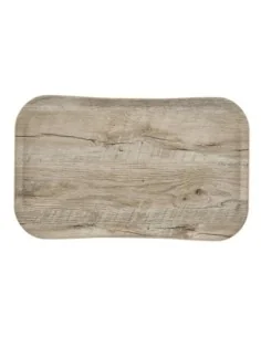 Plateau rectangulaire polyester aspect bois Cambro Century 32x53cm olivier clair 
