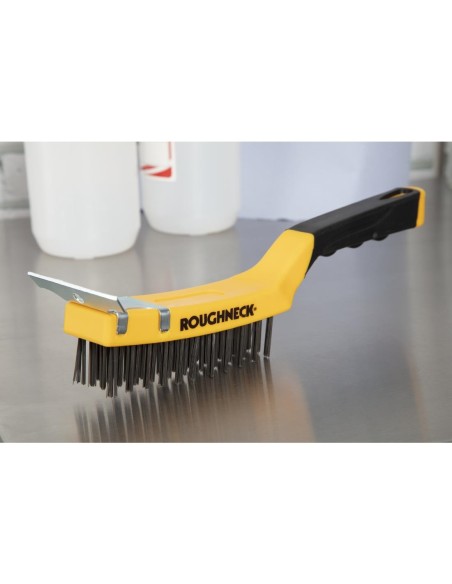 Brosse pour gril Roughneck avec grattoir - 300 mm