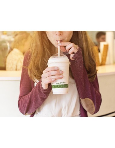 Couvercles dôme PLA compostables Vegware 340ml/454ml - Lot 1000