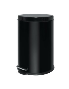 Poubelle à pédale inox noire 20L - Bolero